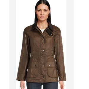 New Barbour Women's Beadnell Waxed Jacket Size 4US